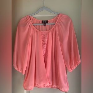 By & By coral shirt, size Large